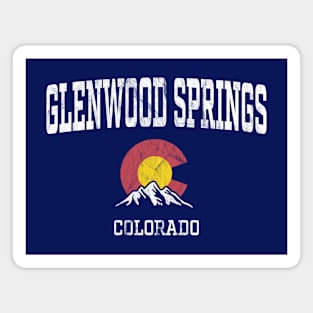 Glenwood Springs Colorado CO Vintage Athletic Mountains Magnet